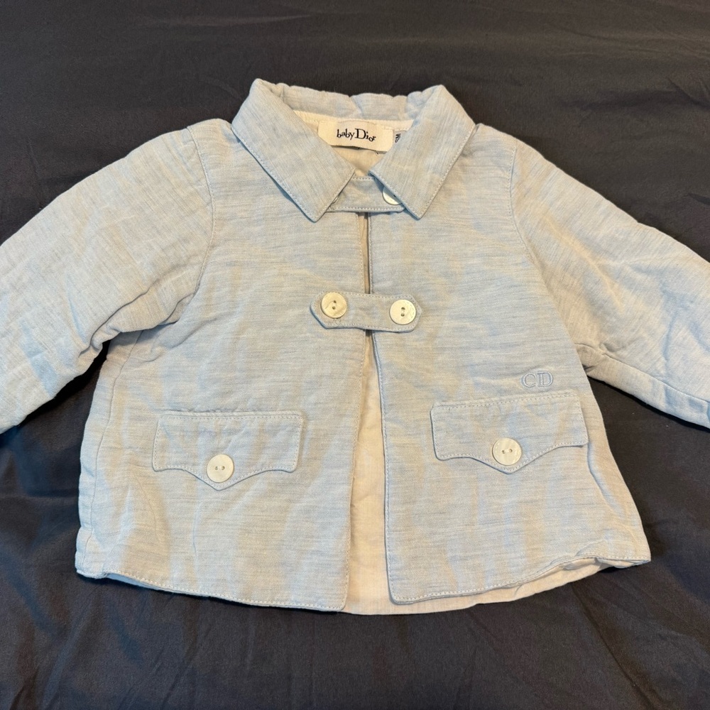 Baby Dior Light Blue Linen Jacket